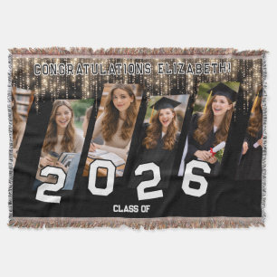Personalized Congrats Name & Class of Year Throw Blanket