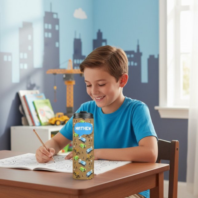 Personalized Construction Vehicles & Workers  Thermal Tumbler (Creator Uploaded)