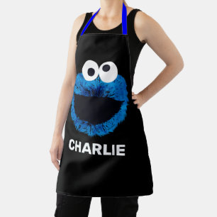 Personalized Cookie Monster Watercolor Trend Apron