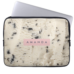 Personalized Cookies and Cream Pattern Laptop Sleeve