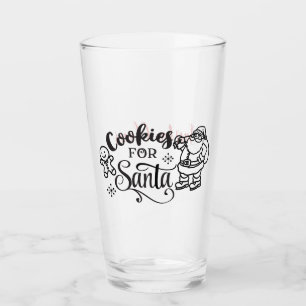 Personalized "Cookies for Santa" Christmas Type Glass