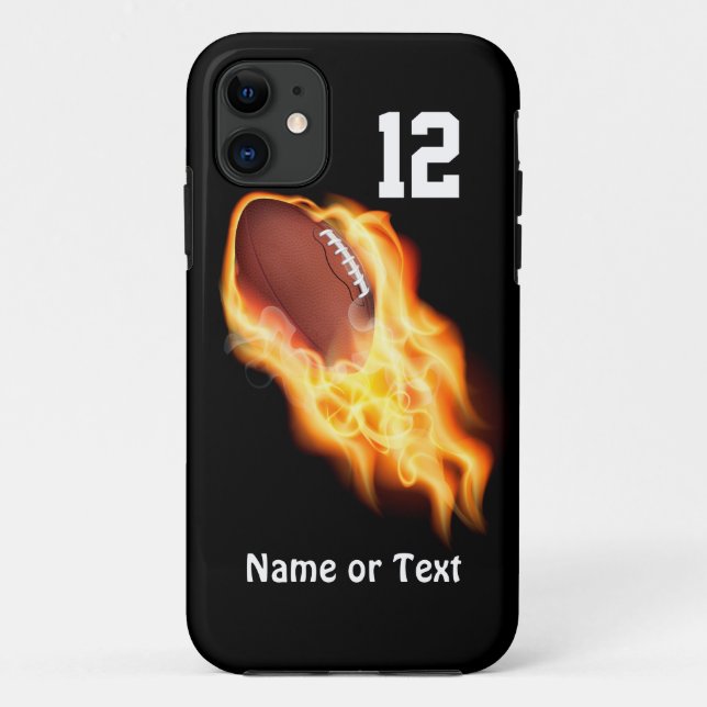 PERSONALIZED Cool Flaming Football iPhone 5S Case (Back)