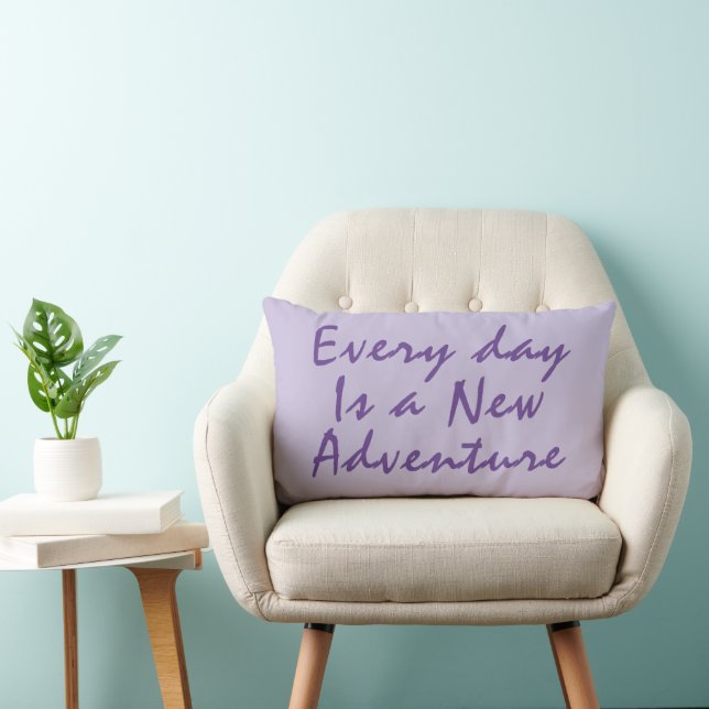 PERSONALIZED COOL TEXT QUOTE SIMPLE STYLISH MODERN LUMBAR CUSHION (Chair)