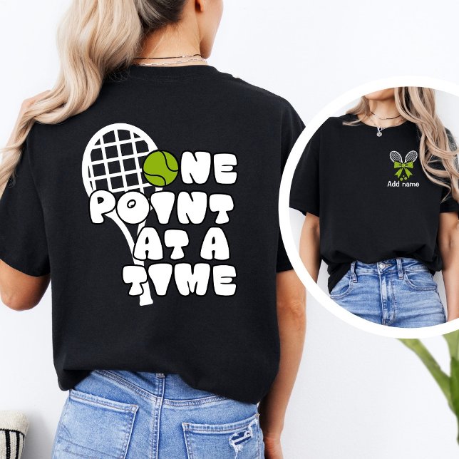 Personalized Coquette Cute Girls Tennis T-Shirt (Creator Uploaded)