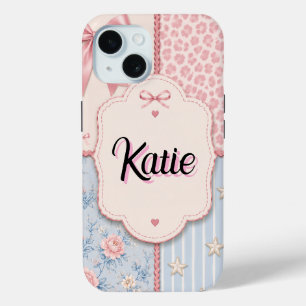 Personalized Coquette Patchwork Phone Case