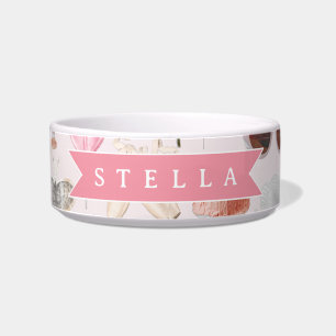 Personalized Coquette Pink Vintage Feminine Bowl
