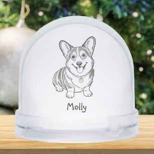 Personalized Corgi Dog Christmas Snowglobe