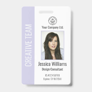 Personalized Corporate Employee ID Badge Lavender