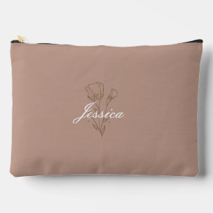 Personalized cosmetic bags, bridal party accessory pouch