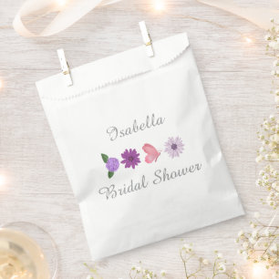 Personalized Cosmos Floral Bridal Shower Favour Bag