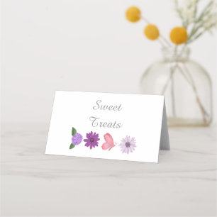 Personalized Cosmos Floral Bridal Shower Place Card