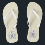 Personalized Country Wedding Tractor Flip Flops<br><div class="desc">A pair of tractor country farm themed wedding fun flip flops that can be personalized with the couple's initials.</div>
