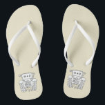 Personalized Country Wedding Tractor Flip Flops<br><div class="desc">A pair of tractor country farm themed wedding fun flip flops that can be personalized with the couple's initials.</div>