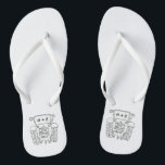 Personalized Country Wedding Tractor Flip Flops<br><div class="desc">A pair of tractor country farm themed wedding fun flip flops that can be personalized with the couple's initials.</div>
