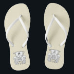 Personalized Country Wedding Tractor Flip Flops<br><div class="desc">A pair of tractor country farm themed wedding fun flip flops that can be personalized with the couple's initials.</div>