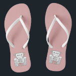 Personalized Country Wedding Tractor Flip Flops<br><div class="desc">A pair of tractor country farm themed wedding fun flip flops that can be personalized with the couple's initials.</div>