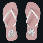 Personalized Country Wedding Tractor Flip Flops<br><div class="desc">A pair of tractor country farm themed wedding fun flip flops that can be personalized with the couple's initials.</div>