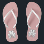 Personalized Country Wedding Tractor Flip Flops<br><div class="desc">A pair of tractor country farm themed wedding fun flip flops that can be personalized with the couple's initials.</div>