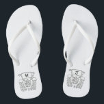Personalized Country Wedding Tractor Flip Flops<br><div class="desc">A pair of tractor country farm themed wedding fun flip flops that can be personalized with the couple's initials.</div>