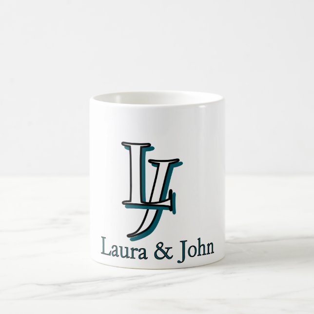 Personalized Couple Initials Mug Valentine Gift (Center)