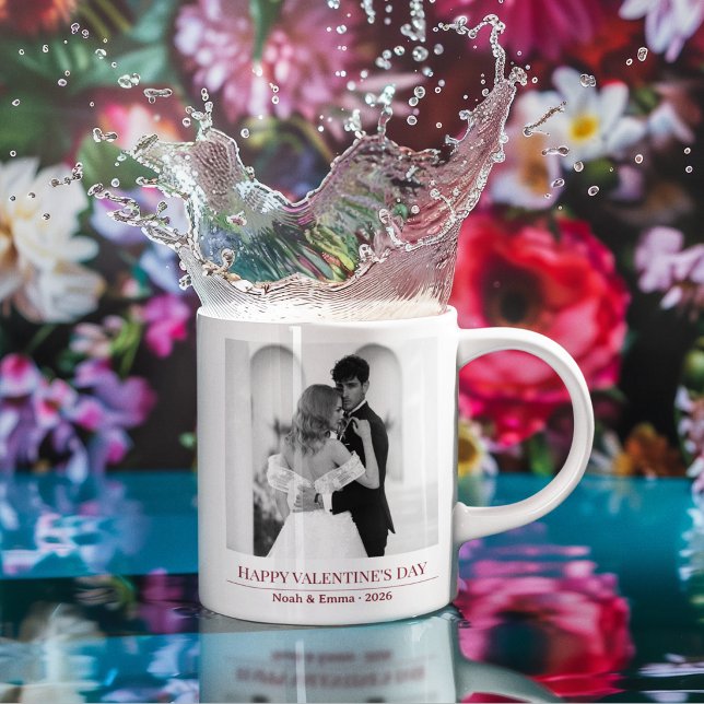 Personalized Couple Names & Year - Elegant Photo  Coffee Mug (Creator Uploaded)