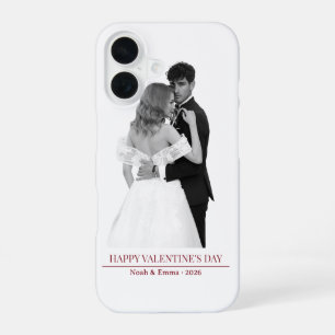 Personalized Couple Names & Year - Elegant Photo iPhone 16 Case