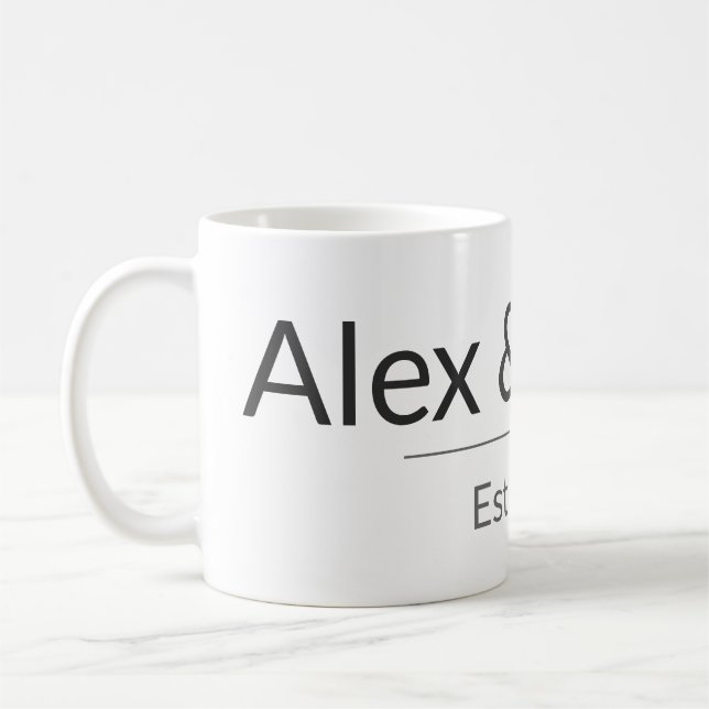 Personalized Couples Mug – Custom Names & Year Gif (Left)