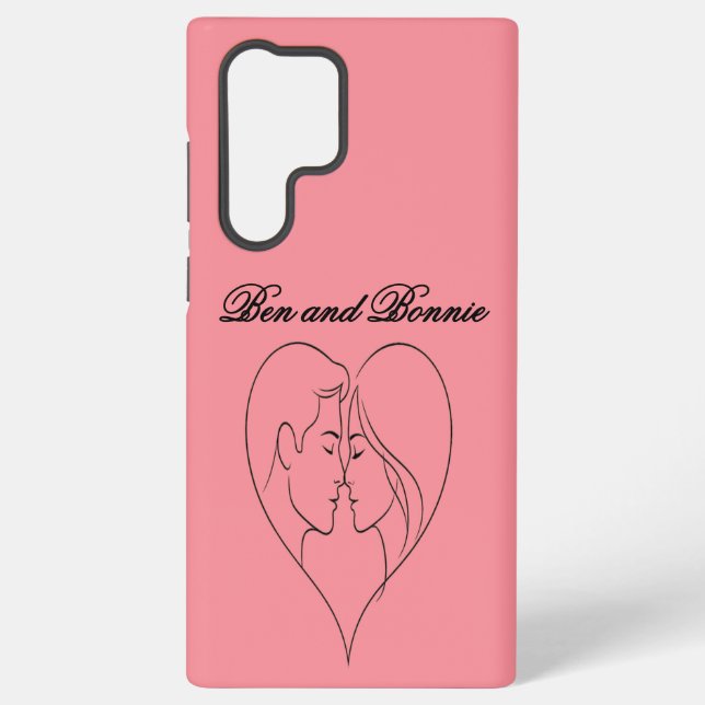 Personalized Couples Samsung & iPhone Case (Back)