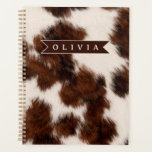 Personalized Cow Print Cowgirl Western Style Gift Planner<br><div class="desc">There is something timeless and effortlessly cool about cow print. It seems fun, fashionable, and a touch daring because it combines rustic charm with contemporary design. This personalized cow print collection was created for people who love western inspired aesthetics, cozy country vibes, and designs that feel both trendy and personal....</div>