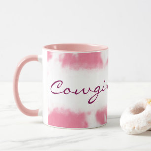 Personalized cowgirl Cowhide Pattern Mug Western