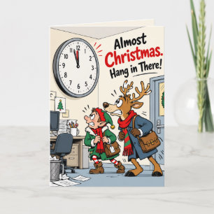 Personalized Coworker Christmas Humor Holiday Card