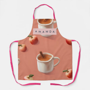 Personalized Cozy Apple Cider Pattern Apron