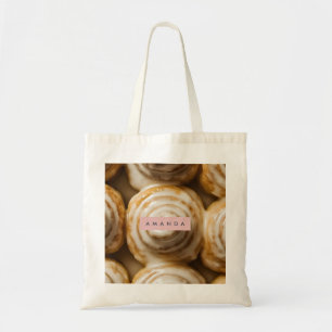 Personalized Cozy Cinnamon Roll Swirl  Tote Bag