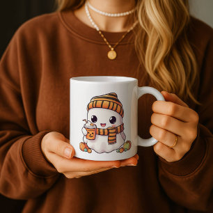 Personalized Cozy Ghost Pumpkin Spice Mug