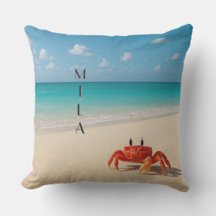 Personalized Crab Pillow – Mila   20x20" Outdoor