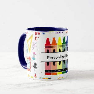 Personalized Crayon Back To School Mug