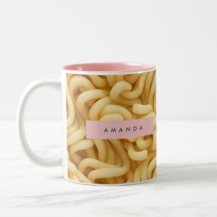 Personalized Creamy Noodle Food Two-Tone Coffee Mug