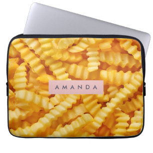 Personalized Crinkle Cut French Fries Design Laptop Sleeve
