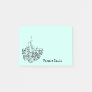 Personalized Crocheting Octopus Post-it Notes
