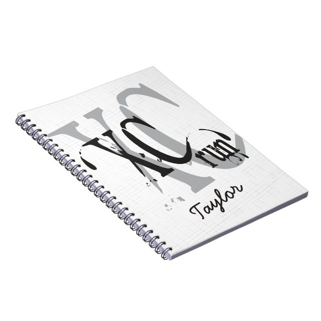 Personalized Cross Country Running XC Notebook (Right Side)