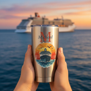 Personalized Cruise Ship Sunset Vacation  Insulated Tumbler