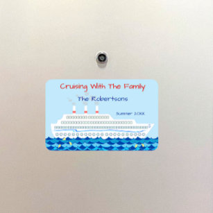 Personalized Cruise Ship Theme Door Marker Magnet