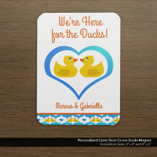 Personalized Cruising Ducks Cabin Door Magnet