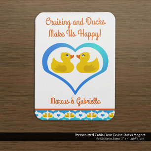 Personalized Cruising Ducks Cabin Door Magnet