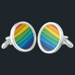 Personalized Cuff Links  lgbtq rainbow flag lesbia<br><div class="desc">Personalized Cuff Links</div>