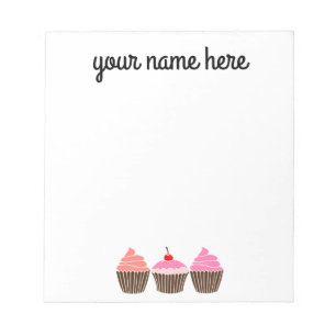 Personalized Cupcake Notepad