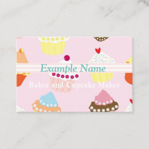 Personalized "Cupcakes" Business Card (UK/Euro)