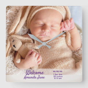 Personalized Custom Baby Photo Clock