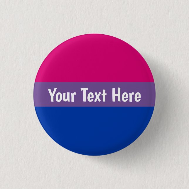 Personalized Custom Bi Bisexual Flag 3 Cm Round Badge (Front)