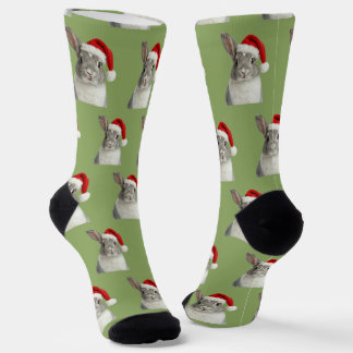 Personalized Custom Bunny Christmas  Socks
